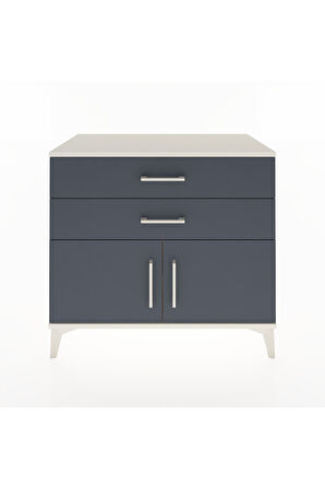 Hyperion Şifonyer Tek Raflı 2 Çekmeceli 2 Kapaklı 88x44x80 Aytaşı-Antrasit