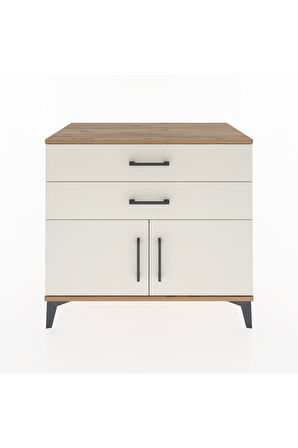 Hyperion Şifonyer Tek Raflı 2 Çekmeceli 2 Kapaklı 88x44x80 Çam-Aytaşı