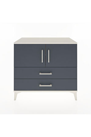 Hyperion Şifonyer 2 Raflı 2 Çekmeceli 2 Kapaklı 88x44x80 Aytaşı-Antrasit