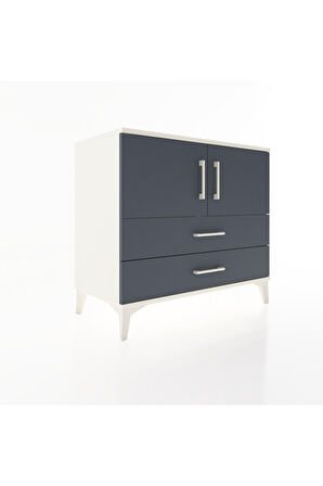 Hyperion Şifonyer 2 Raflı 2 Çekmeceli 2 Kapaklı 88x44x80 Aytaşı-Antrasit