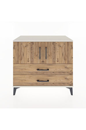 Hyperion Şifonyer 2 Raflı 2 Çekmeceli 2 Kapaklı 88x44x80 Aytaşı-Çam