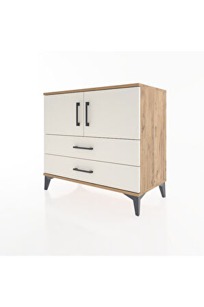 Hyperion Şifonyer 2 Raflı 2 Çekmeceli 2 Kapaklı 88x44x80 Çam-Aytaşı