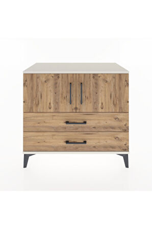 Hyperion Şifonyer Tek Raflı 2 Çekmeceli 2 Kapaklı 88x44x80 Aytaşı-Çam