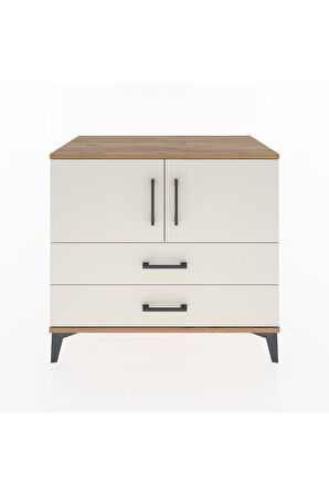 Hyperion Şifonyer Tek Raflı 2 Çekmeceli 2 Kapaklı 88x44x80 Çam-Aytaşı