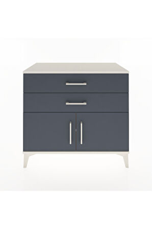 Hyperion Şifonyer Tek Raflı 2 Çekmeceli 2 Kapaklı 88x44x80 Aytaşı-Antrasit