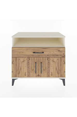 Hyperion Şifonyer 2 Raflı Tek Çekmeceli 2 Kapaklı 88x44x80 Aytaşı-Çam