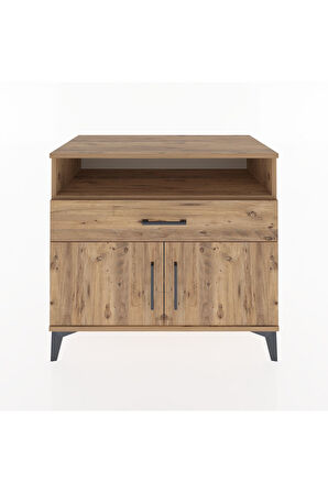 Hyperion Şifonyer 2 Raflı Tek Çekmeceli 2 Kapaklı 88x44x80 Çam-Çam