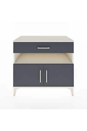 Hyperion Şifonyer 2 Raflı Tek Çekmeceli 2 Kapaklı 88x44x80 Aytaşı-Antrasit