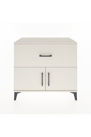 Hyperion Şifonyer Tek Raflı Tek Çekmeceli 2 Kapaklı 88x44x80 Aytaşı-Aytaşı
