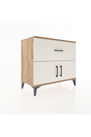 Hyperion Şifonyer Tek Çekmeceli 2 Kapaklı 88x44x80 Çam-Aytaşı