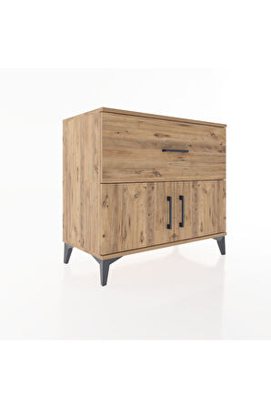 Hyperion Şifonyer Tek Çekmeceli 2 Kapaklı 88x44x80 Çam-Çam