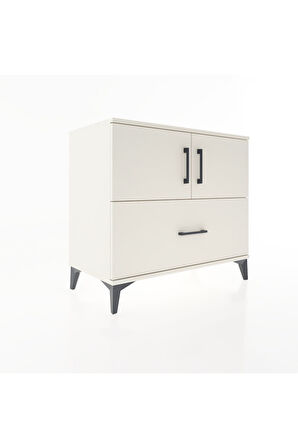 Hyperion Şifonyer 2 Raflı Tek Çekmeceli 2 Kapaklı 88x44x80 Aytaşı-Aytaşı