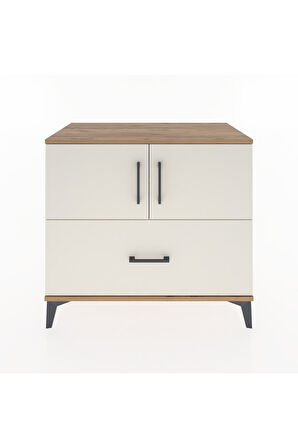 Hyperion Şifonyer 2 Raflı Tek Çekmeceli 2 Kapaklı 88x44x80 Çam-Aytaşı