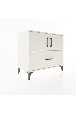 Hyperion Şifonyer Tek Raflı Tek Çekmeceli 2 Kapaklı 88x44x80 Aytaşı-Aytaşı