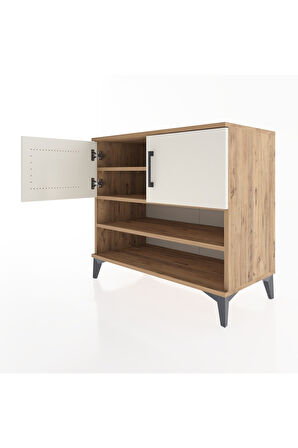 Hyperion Şifonyer 3 Raflı 2 Kapaklı 88x44x80 Çam-Aytaşı