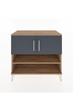 Hyperion Şifonyer 2 Raflı 2 Kapaklı 88x44x80 Çam-Antrasit