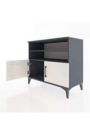 Hyperion Şifonyer 2 Raflı 2 Kapaklı 88x44x80 Antrasit-Aytaşı