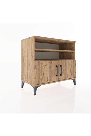 Hyperion Şifonyer 2 Raflı 2 Kapaklı 88x44x80 Çam-Çam
