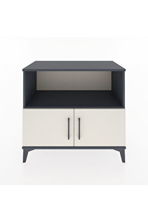 Hyperion Şifonyer 2 Raflı 2 Kapaklı 88x44x80 Antrasit-Aytaşı