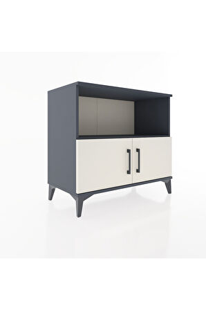 Hyperion Şifonyer 2 Raflı 2 Kapaklı 88x44x80 Antrasit-Aytaşı