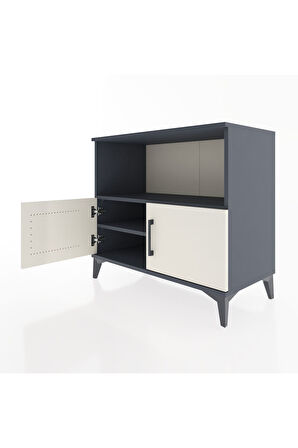 Hyperion Şifonyer 2 Raflı 2 Kapaklı 88x44x80 Antrasit-Aytaşı