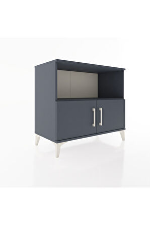 Hyperion Şifonyer 2 Raflı 2 Kapaklı 88x44x80 Antrasit-Antrasit