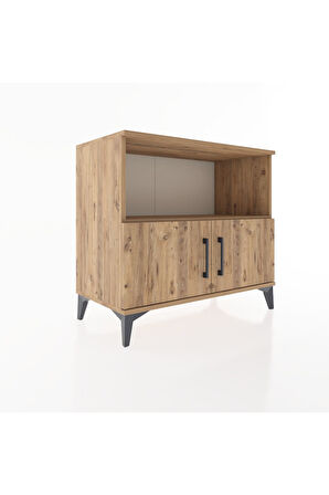 Hyperion Şifonyer Tek Raflı 2 Kapaklı 88x44x80 Çam-Çam