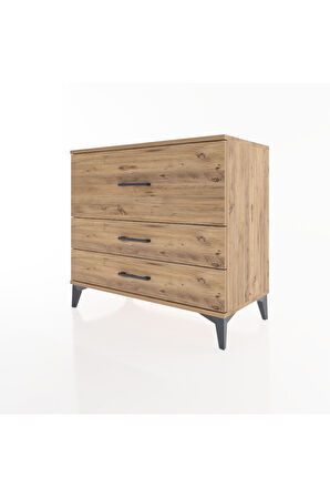 Hyperion Şifonyer 3 Çekmeceli 88x44x80 Çam-Çam