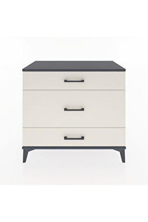 Hyperion Şifonyer 3 Çekmeceli 88x44x80 Antrasit-Aytaşı