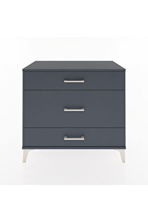 Hyperion Şifonyer 3 Çekmeceli 88x44x80 Antrasit-Antrasit