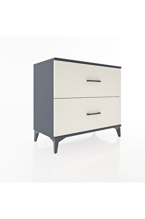 Hyperion Şifonyer 2 Çekmeceli 88x44x80 Antrasit-Aytaşı