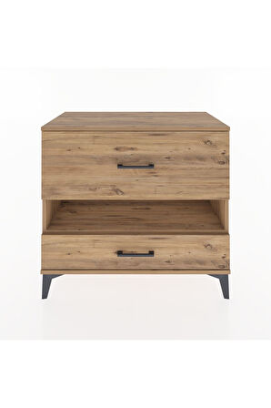 Hyperion Şifonyer Tek Raflı 2 Çekmeceli 88x44x80 Çam-Çam