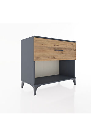 Hyperion Şifonyer Tek Çekmeceli 88x44x80 Antrasit-Çam