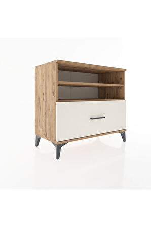 Hyperion Şifonyer 2 Raflı Tek Çekmeceli 88x44x80 Çam-Aytaşı