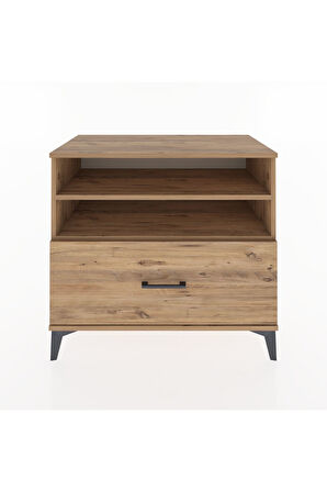 Hyperion Şifonyer 2 Raflı Tek Çekmeceli 88x44x80 Çam-Çam