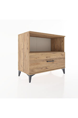 Hyperion Şifonyer Tek Raflı Tek Çekmeceli 88x44x80 Çam-Çam