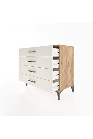 Hyperion Şifonyer 4 Çekmeceli 88x44x80 Çam-Aytaşı