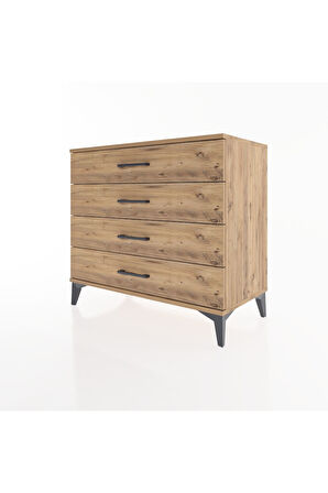 Hyperion Şifonyer 4 Çekmeceli 88x44x80 Çam-Çam