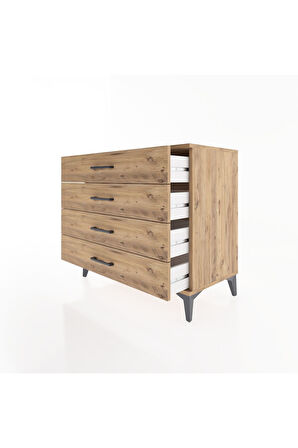 Hyperion Şifonyer 4 Çekmeceli 88x44x80 Çam-Çam