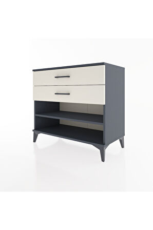 Hyperion Şifonyer Tek Raflı 2 Çekmeceli 88x44x80 Antrasit-Aytaşı