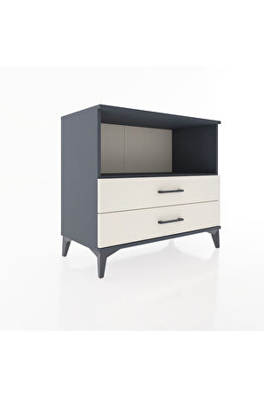 Hyperion Şifonyer Tek Raflı 2 Çekmeceli 88x44x80 Antrasit-Aytaşı