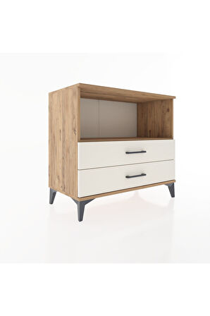 Hyperion Şifonyer Tek Raflı 2 Çekmeceli 88x44x80 Çam-Aytaşı