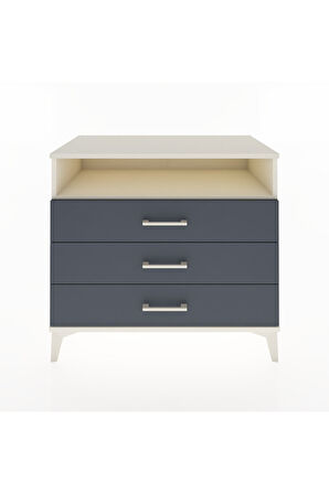 Hyperion Şifonyer Tek Raflı 3 Çekmeceli 88x44x80 Aytaşı-Antrasit