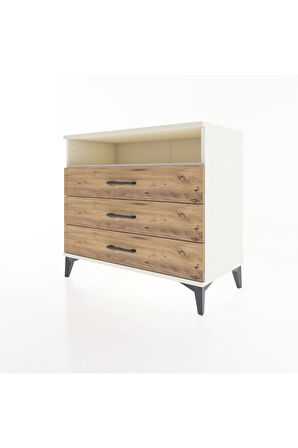 Hyperion Şifonyer Tek Raflı 3 Çekmeceli 88x44x80 Aytaşı-Çam