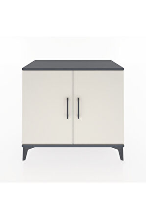 Hyperion Şifonyer 3 Raflı 2 Kapaklı 88x44x80 Antrasit-Aytaşı