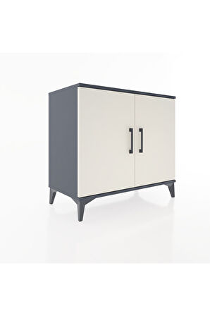 Hyperion Şifonyer 3 Raflı 2 Kapaklı 88x44x80 Antrasit-Aytaşı