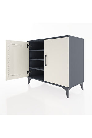 Hyperion Şifonyer 3 Raflı 2 Kapaklı 88x44x80 Antrasit-Aytaşı