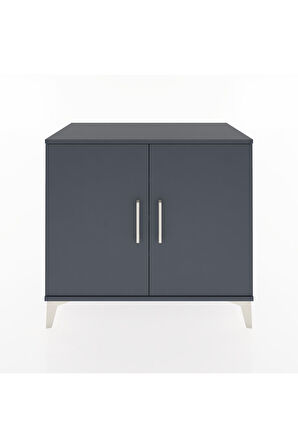 Hyperion Şifonyer 3 Raflı 2 Kapaklı 88x44x80 Antrasit-Antrasit