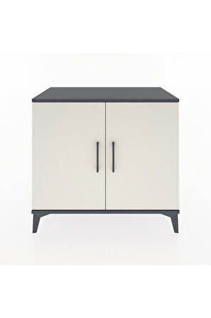 Hyperion Şifonyer 2 Raflı 2 Kapaklı 88x44x80 Antrasit-Aytaşı