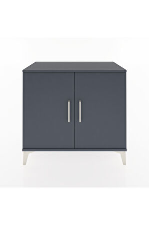 Hyperion Şifonyer 2 Raflı 2 Kapaklı 88x44x80 Antrasit-Antrasit